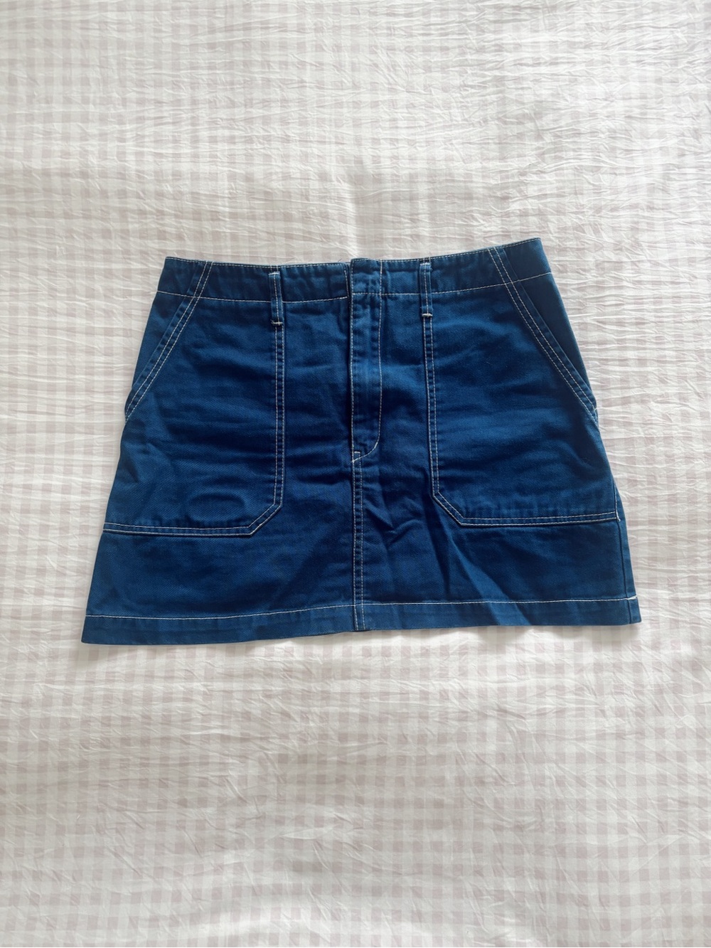 wild fable Navy Blue Denim Mini Skirt